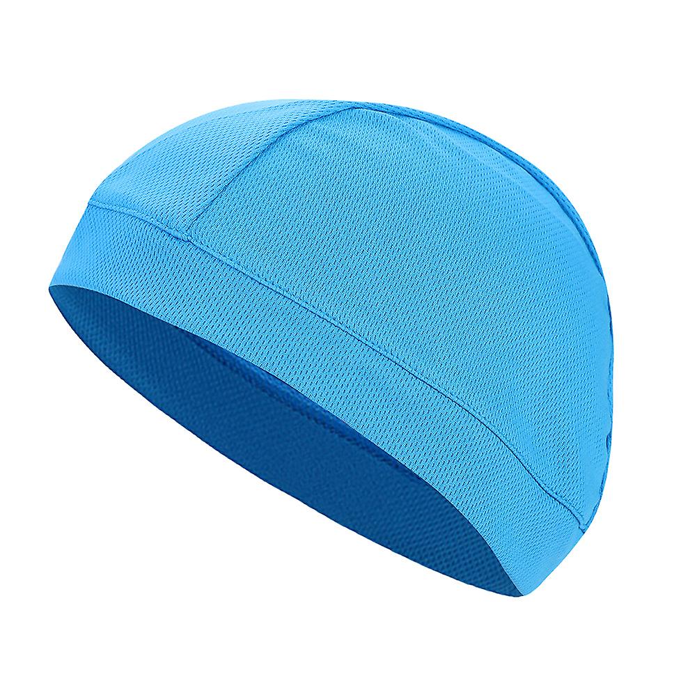 Men Women Under Helmet Liner Cap Outdoor Sport Cycling Bicycle Skull Hat Blue