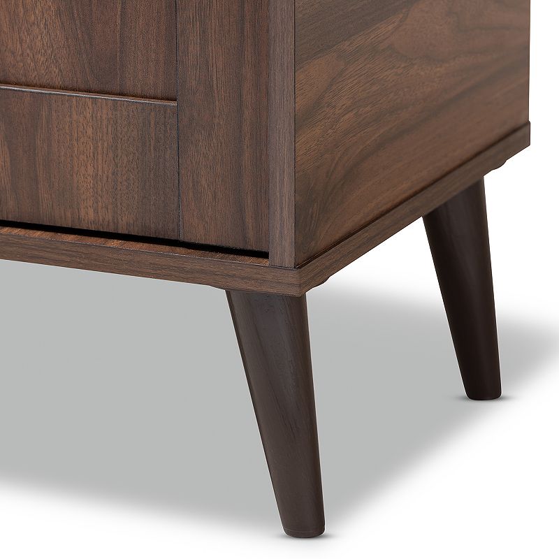 Baxton Studio Cormier Medium Brown Shoe Cabinet