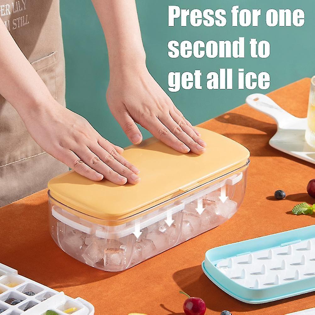 Press Ice Cube Maker Box DIY Ice Tray Mould Quick Ice Maker Box for Whisky Cocktails Juices