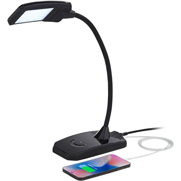 High Black With Usb Charging Port Led Gooseneck Touch On Off Dimmer For Bedroom Bedside Office House Desk