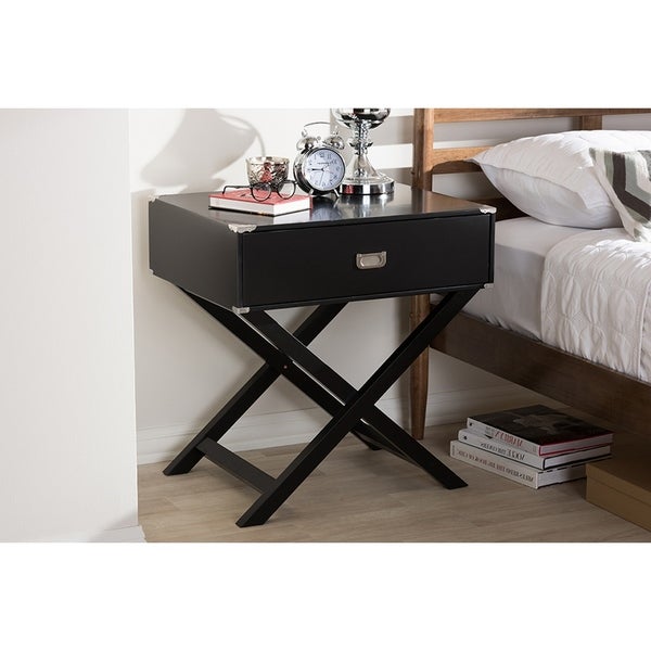 Urban Designs Curtice Modern And Contemporary Drawer Wooden Bedside Table