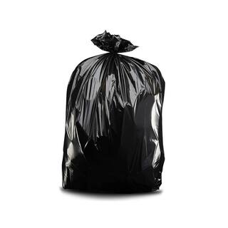 Plasticplace 50 in. W x 60 in. H 64 Gal. 1.5 mil Black Gusset Seal Toter Compatible Trash Bags (50-Case) W65LDBTL