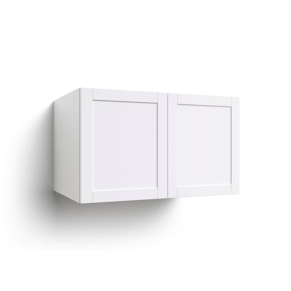 NewAge Products Home Kitchen White Particle Board Ext Above Fridge Cabinet with Soft Close Door (36 in. W x 24.8 in. D x 21.5 in. H) 81057