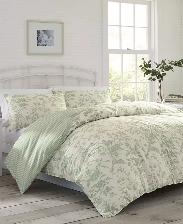 Laura Ashley Natalie 2-Pc. Duvet Cover Set， Twin