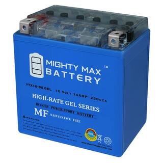 MIGHTY MAX BATTERY 12-Volt 14 Ah 230 CCA GEL Rechargeable Sealed Lead Acid (SLA) Powersport Battery YTX16-BSGEL