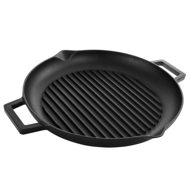 Gibson General Store Addlestone 12 Inch Preseasoned Cast Iron Grill Pan