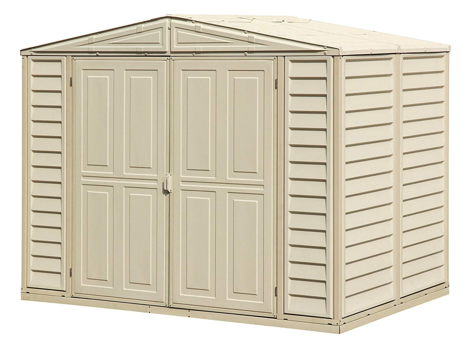 Duramax 8x5.5 DuraMate Vinyl Storage Shed + Foundation Kit