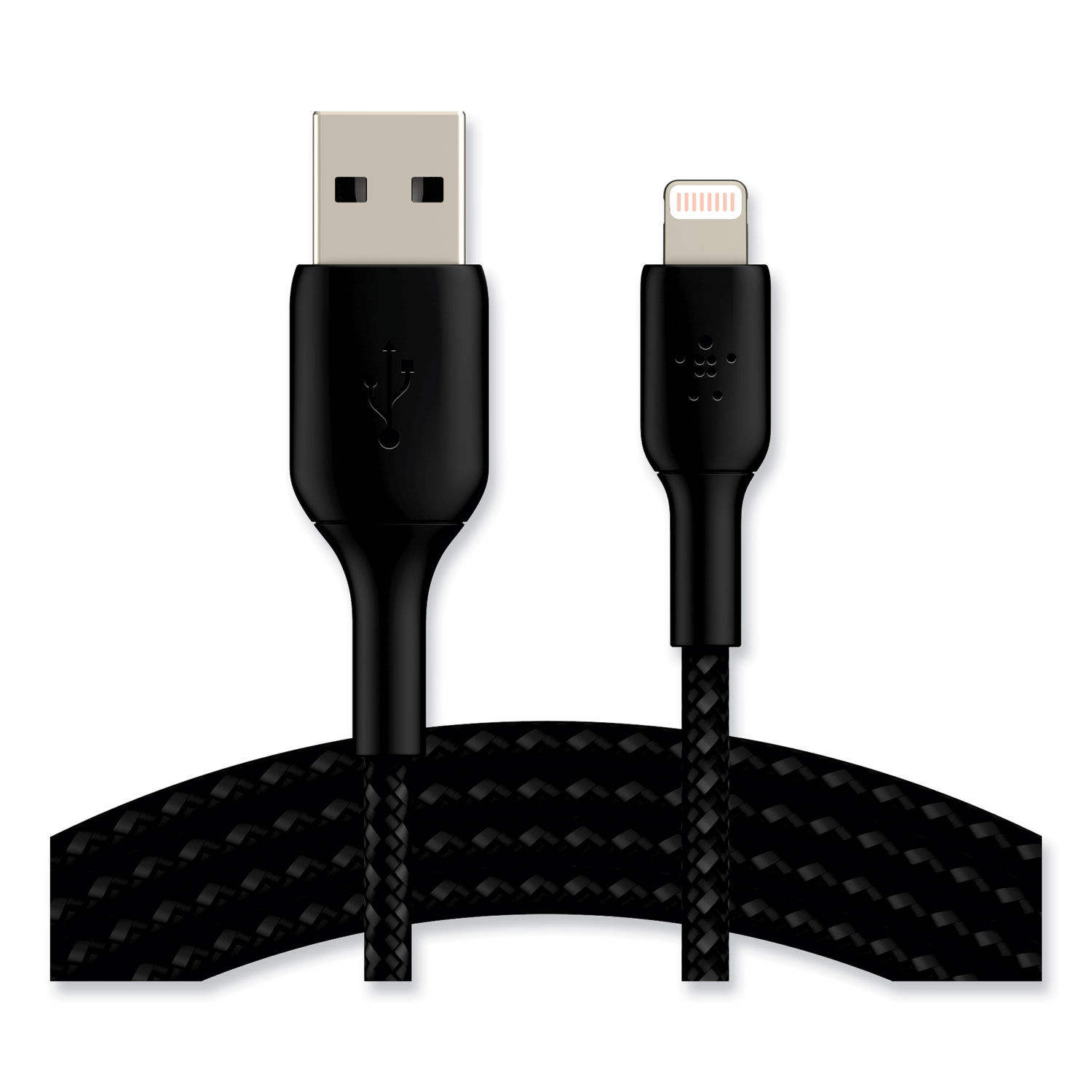 BOOST CHARGE Braided Apple Lightning to USB-A ChargeSync Cable by Belkinandreg; BLKCAA002BT2MBK