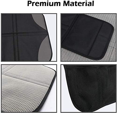 Car Seat Protector， Seat Cover Pad for Child Baby Car Seat， Water-Proof Non-Slip Car Seat Cover Protector for Pet Car Seat Pad with Organizer， Universal Size and Durable - Black