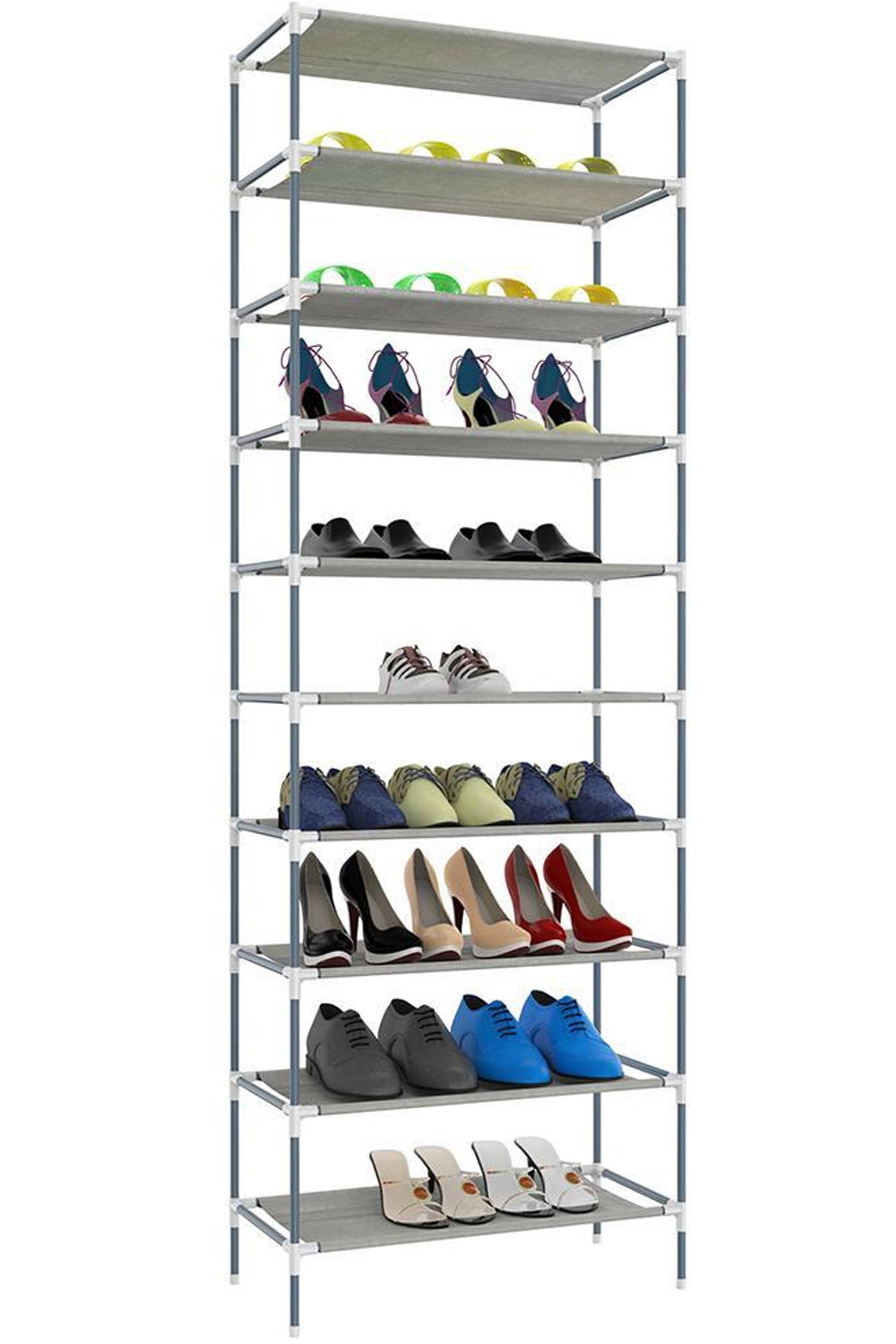 10-Tier Shoe Rack Shelf Closet Shoe Storage Racks Cabinet Organizer for Entryway Living Room Bedroom