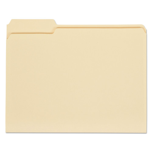 Universal Top Tab Manila File Folders， 1/3-Cut Tabs， Assorted Positions， Letter Size， 11 pt. Manila， 100/Box (12113)