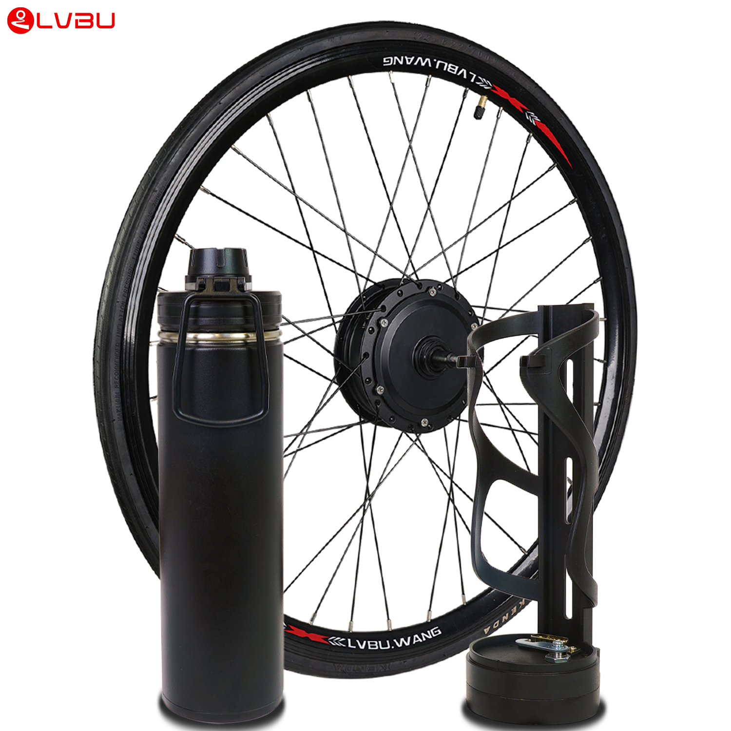 Lvbu 26 inch 500w Front wheel e cycle kit  250 w 350 w with battery 36v for electric bike