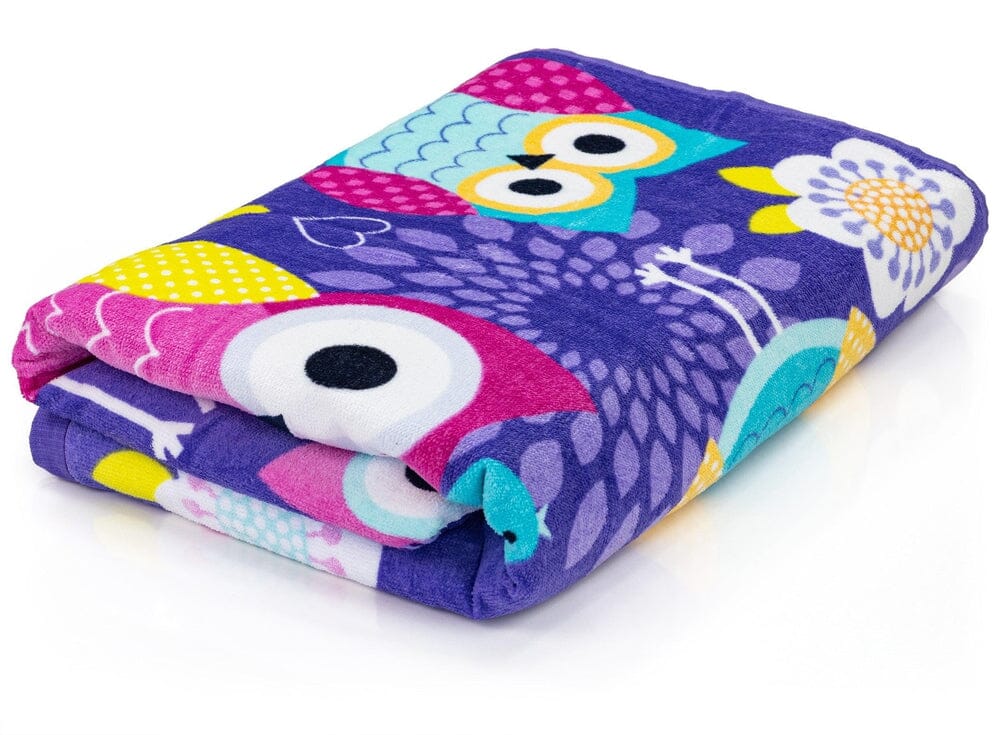 Owls Super Soft Plush Cotton Beach Towel