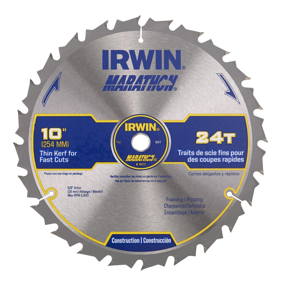 10 In. 24T MARATHON Saw Blade ;