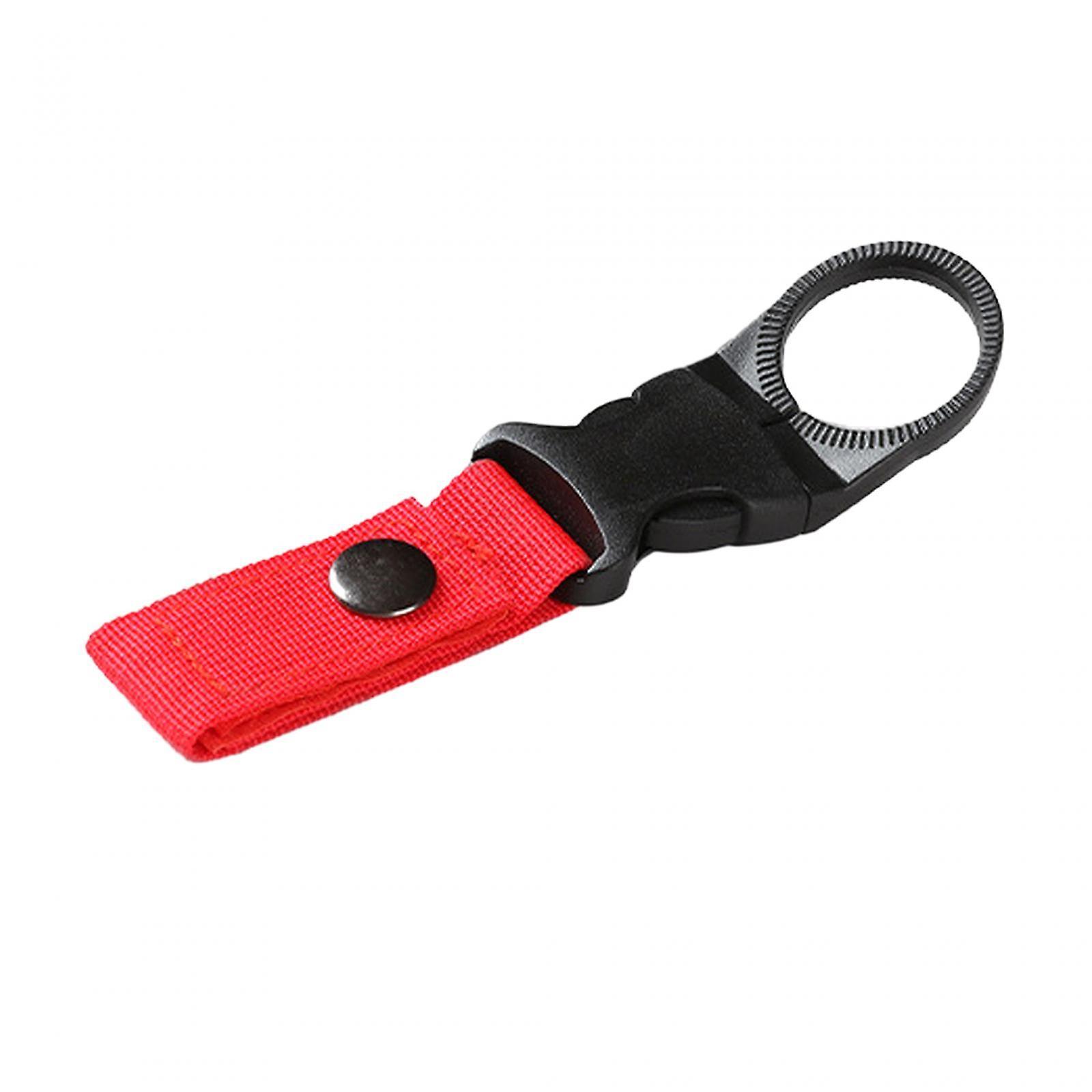 Outdoor Camping Water Bottle Holder Clip Hiking Carabiner Belt Buckle Red