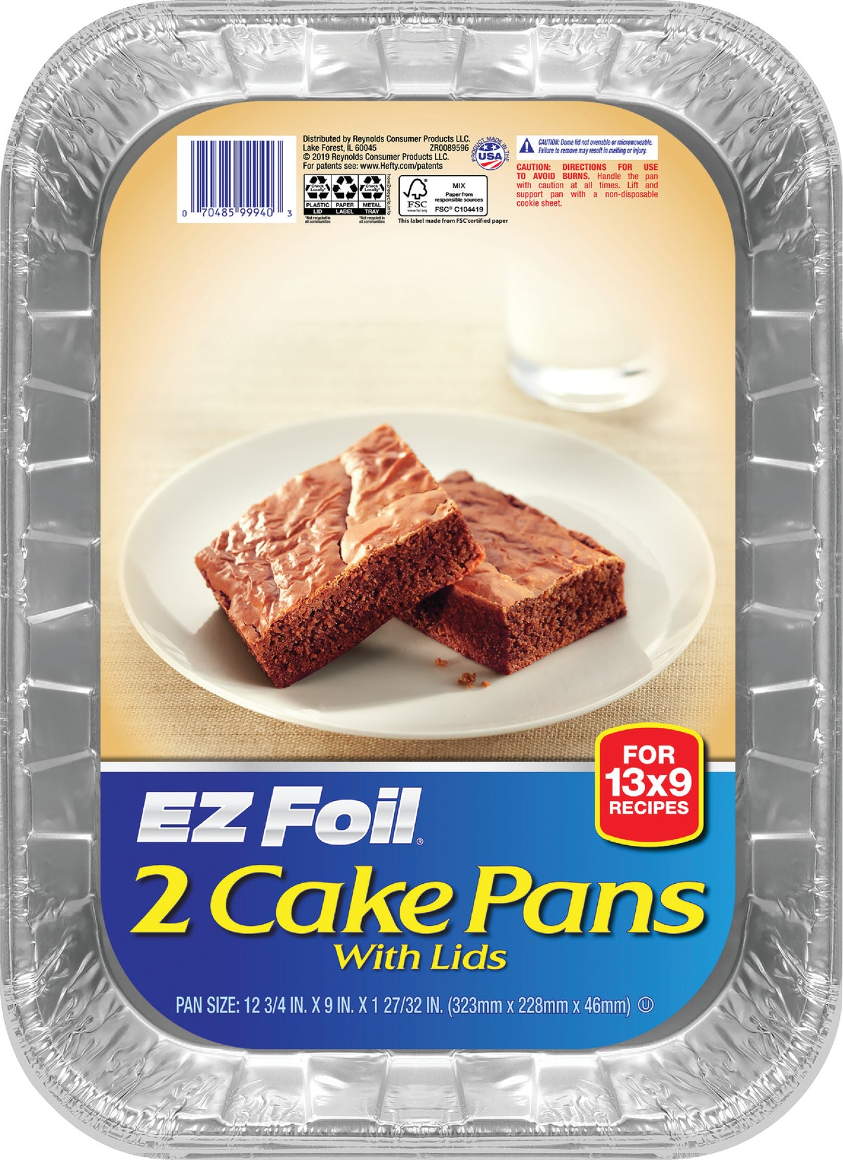 EZ Foil Covered Cake Pan (Pack of 9)