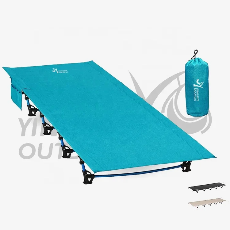 Ultralight Folding Tent Camping Cot Bed Fabric Customized Foldable Bed Modern Outdoor Foldable Hospital Camp Bed Tan 190x70x17cm