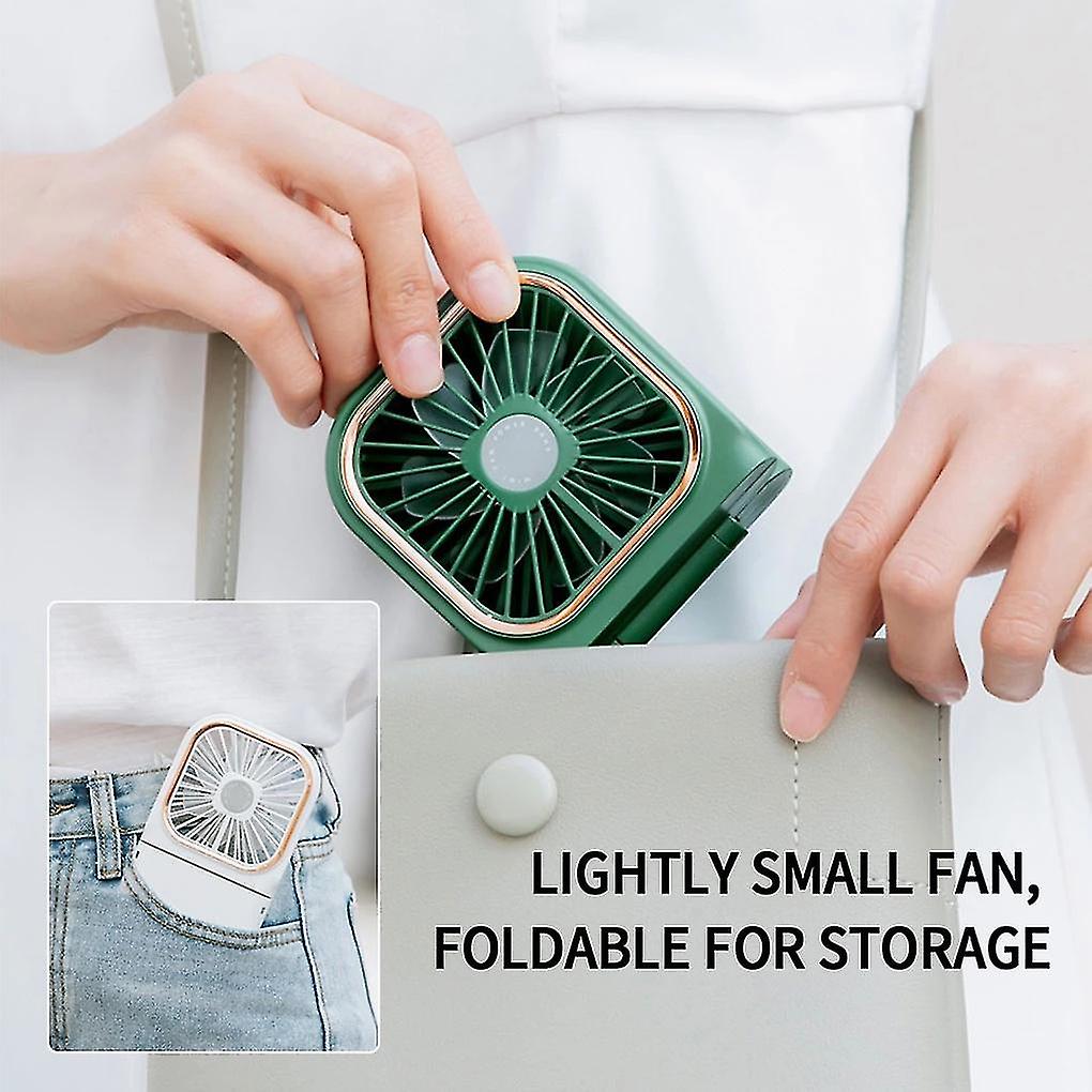 Usb Handheld Folding Hanging Neck Power Bank Charging Mini Fan