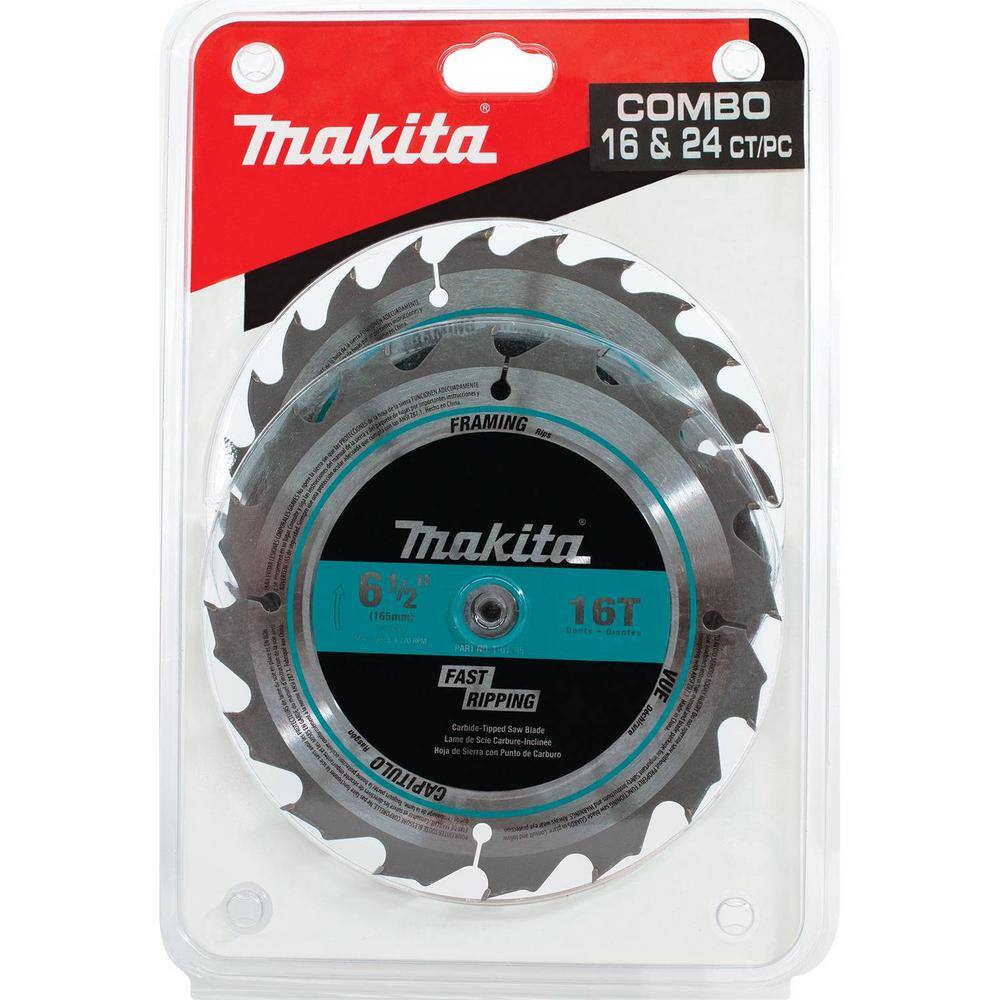 Makita 6-12 in. Carbide-Tipped Circular Saw Blade (2-Pieces) T-01426