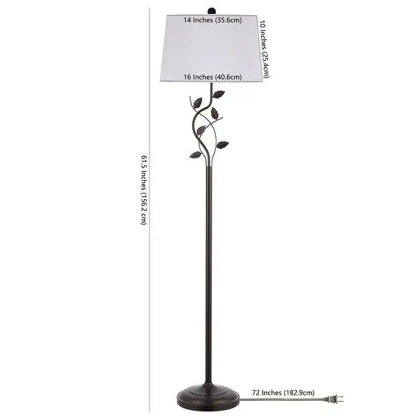 SAFAVIEH Lighting 61.5-inch Rudy Iron Floor Lamp - 16