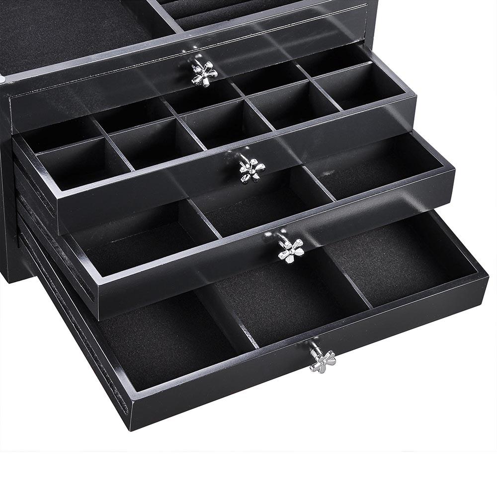 Yescom Jewelry Organizer Box with Clear Lid Ring Necklace Color Opt