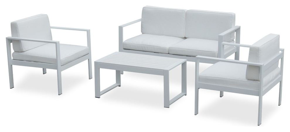 Karen 4 Piece Sofa Set   Contemporary   Outdoor Lounge Sets   by Pangea Home  Houzz