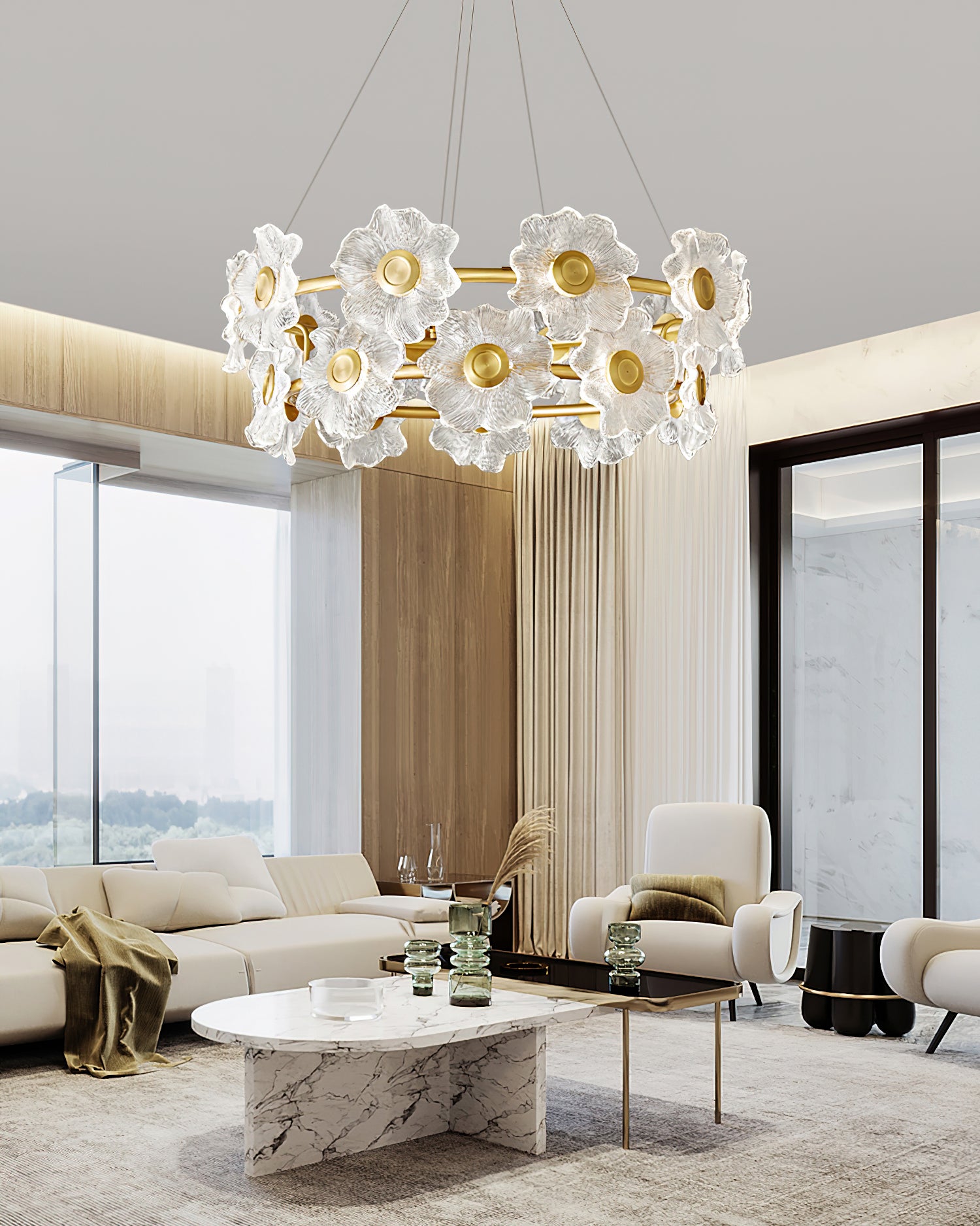 Flora Glass Chandelier