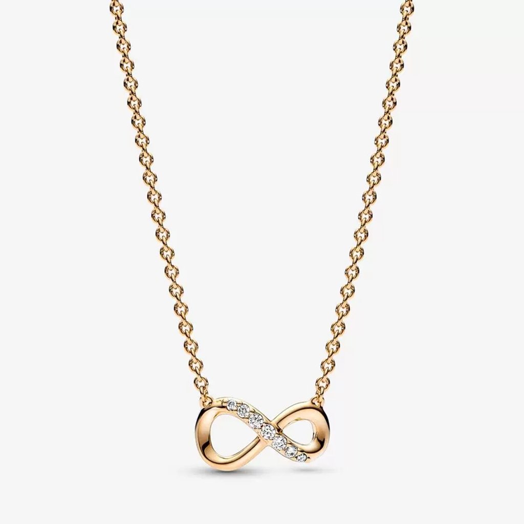 PANDORA  Sparkling Infinity Collier Necklace in 14k Gold-plated mix