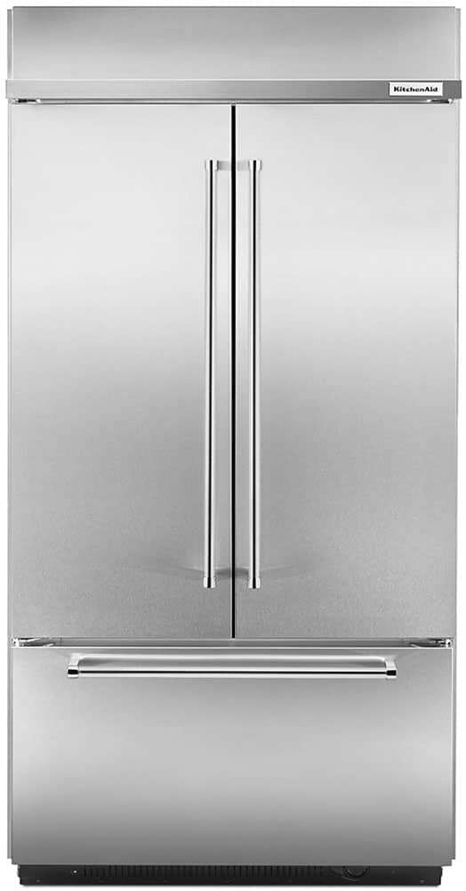 KitchenAid 42 Stainless Steel Built-In French Door Refrigerator With Platinum Interior Design