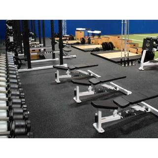 Survivor SportFloor Isometric Blue 48 in. W x 600 in. L x 0.3 in. T Rubber GymWeight Room Flooring Rolls (200 sq. ft.) 01010805109