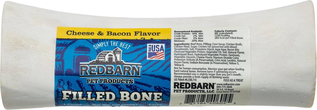 Redbarn Large Cheese n' Bacon Filled Bones Dog Treats