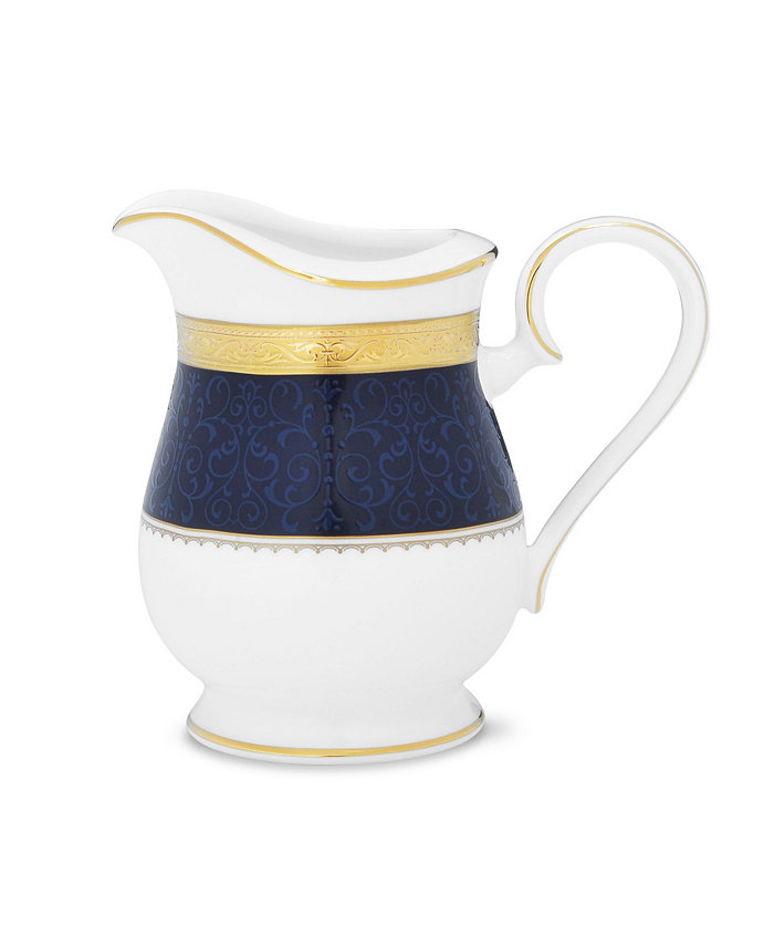 Noritake Odessa Cobalt Gold Creamer 9 Oz.