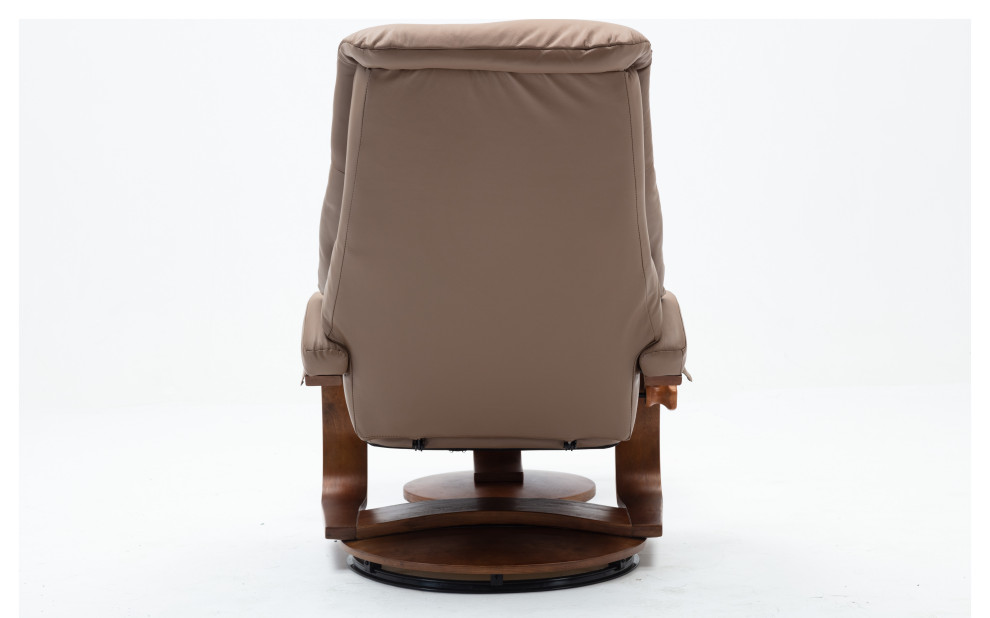 Montreal Recliner and Ottoman in Sand Top Grain Leather   Contemporary   Recliner Chairs   by MAC MOTION CHAIRS  Houzz