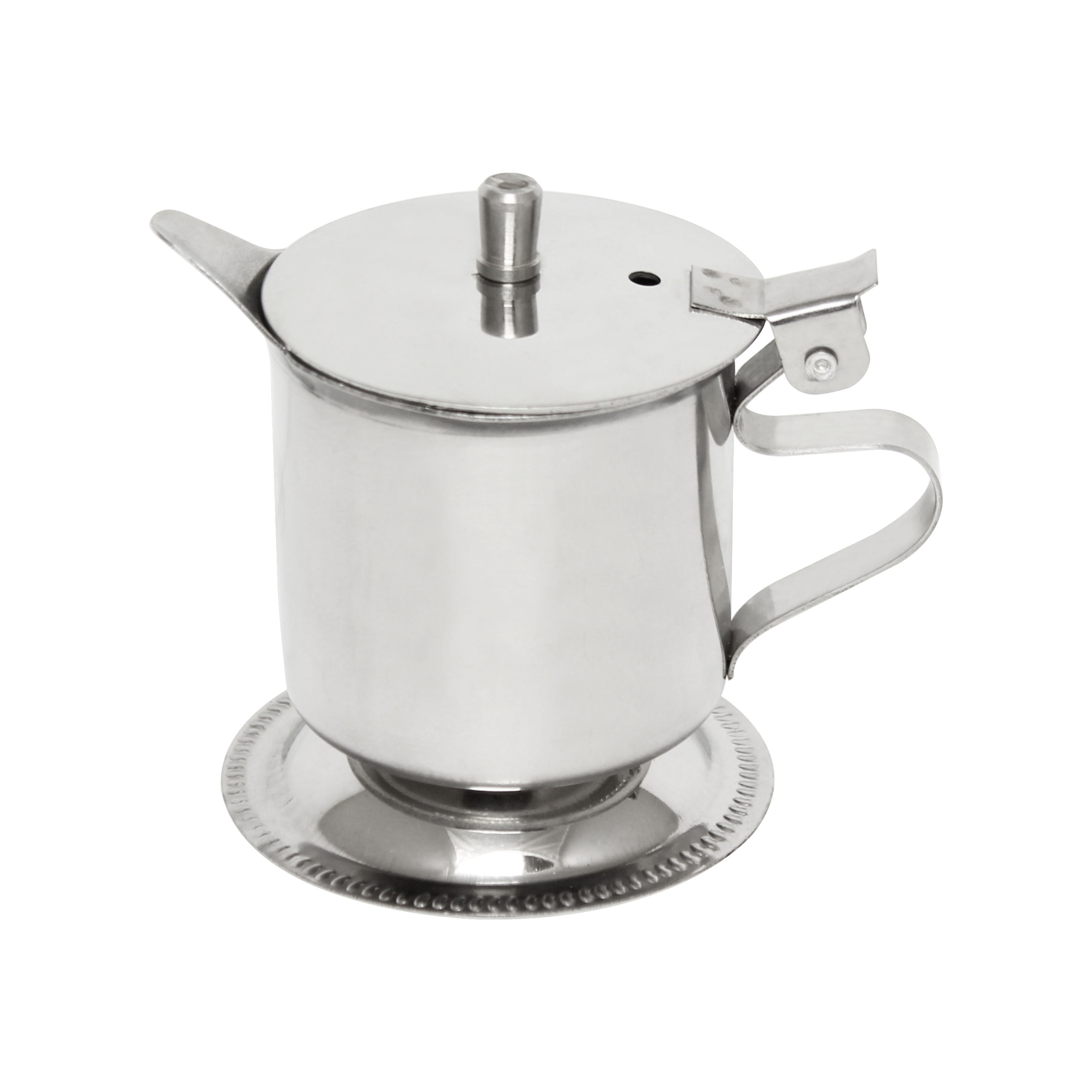 Excellante 5 oz stainless steel footed creamer， comes in each