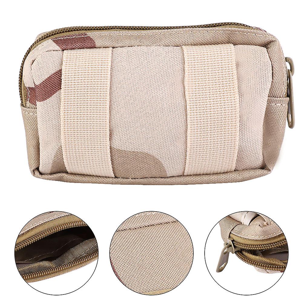 Outdoor Sport 800d Nylon Waterproof Mini Waist Bag Campaign Matching Camping Pack (beige)