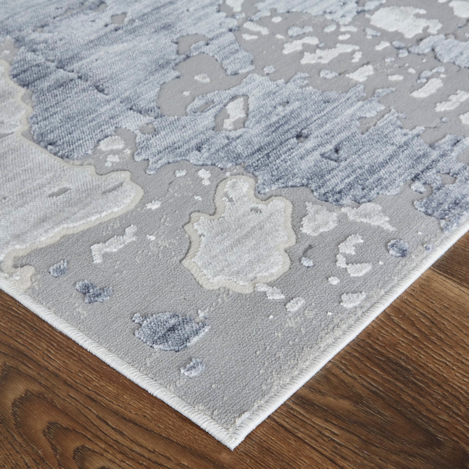 Corben Abstract Ivory/Dark Blue/Gray Rug