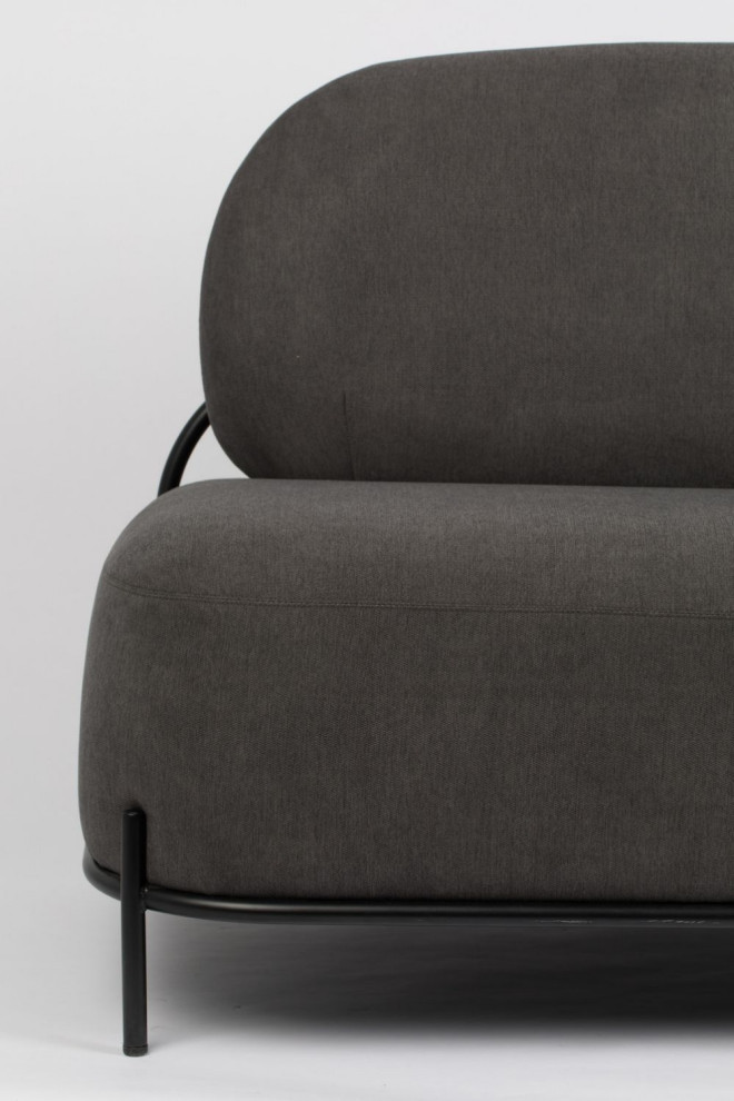 Gray Upholstered Loveseat  DF Polly   Contemporary   Armchairs And Accent Chairs   by Luxury Furnitures  Houzz