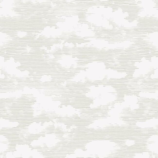 Cloud Cover Wallpaper in Metallic Glint from the Silhouettes Collection