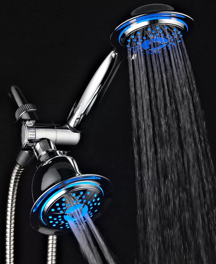 Powerspa 3-Color LED Shower Twin Showerhead Combo System