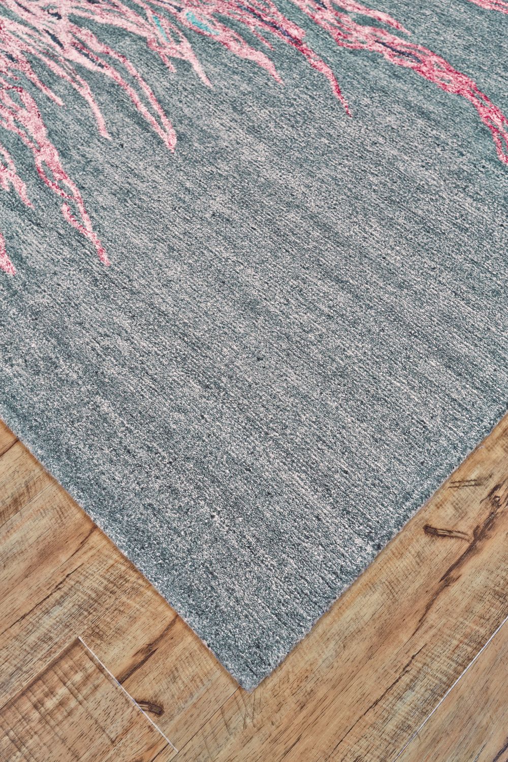 Agadir Hand Tufted Red and Gray Rug by BD Fine