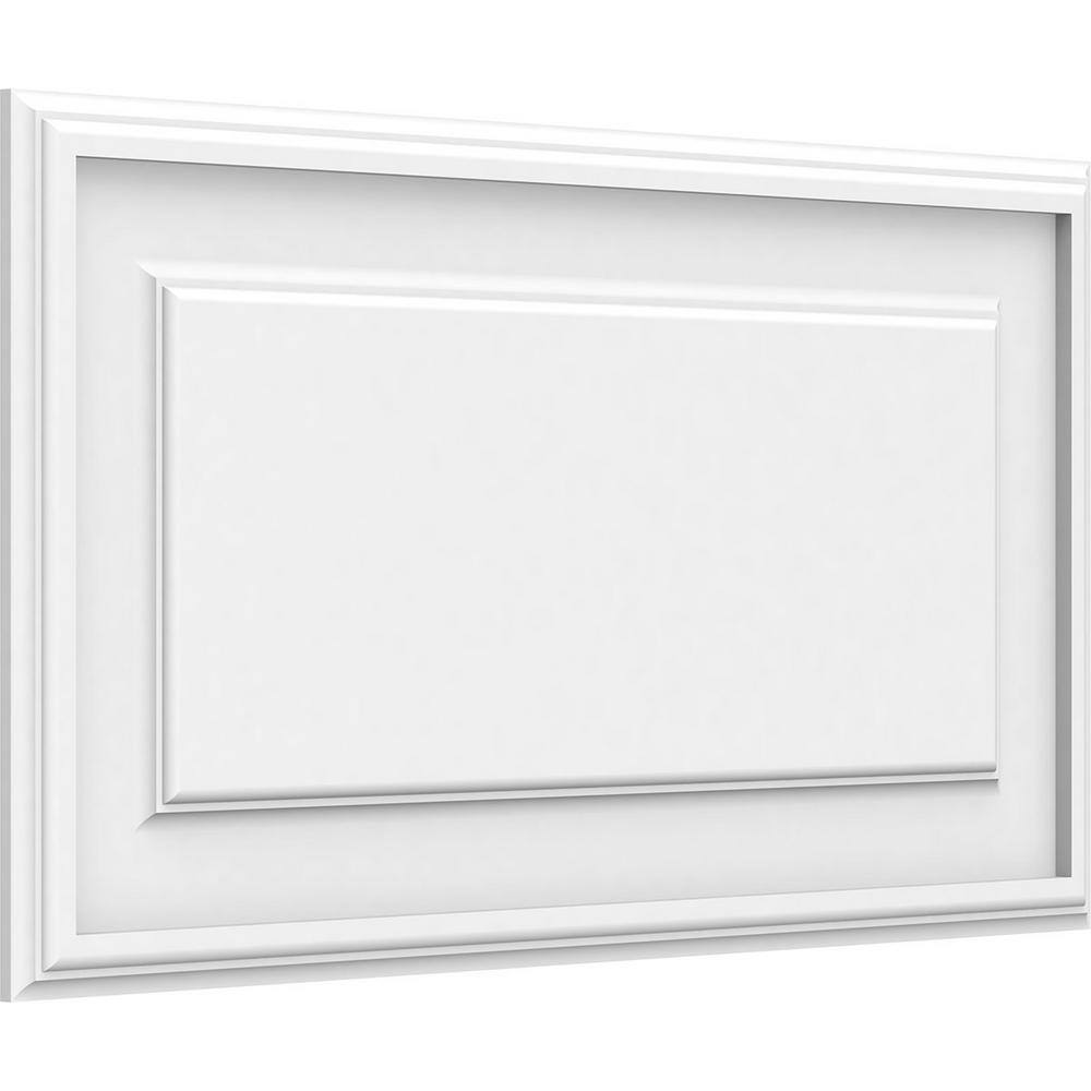 Ekena Millwork 58 in. x 26 in. x 14 in. Legacy Raised Panel White PVC Decorative Wall Panel WALP26X14X062LEG