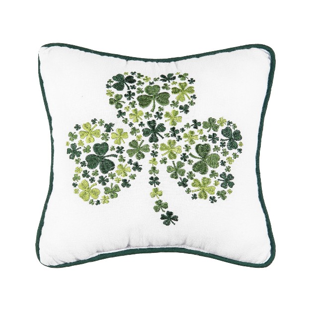 C amp f Home Irish Shamrock Embroidered Throw Pillow St Patrick x27 s Day Themed