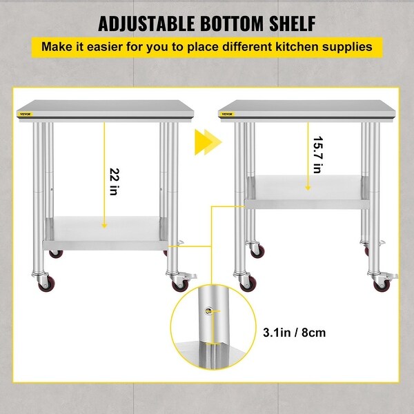 VEVOR Stainless Steel Work Table