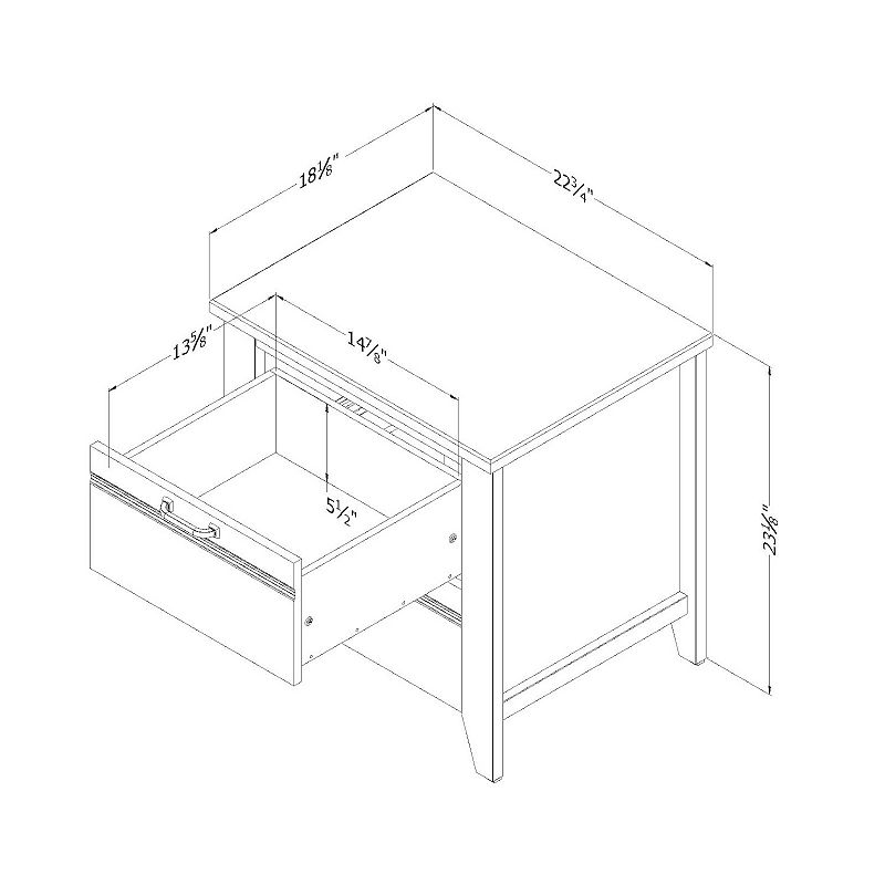 South Shore Lionel 2-Drawer Nightstand