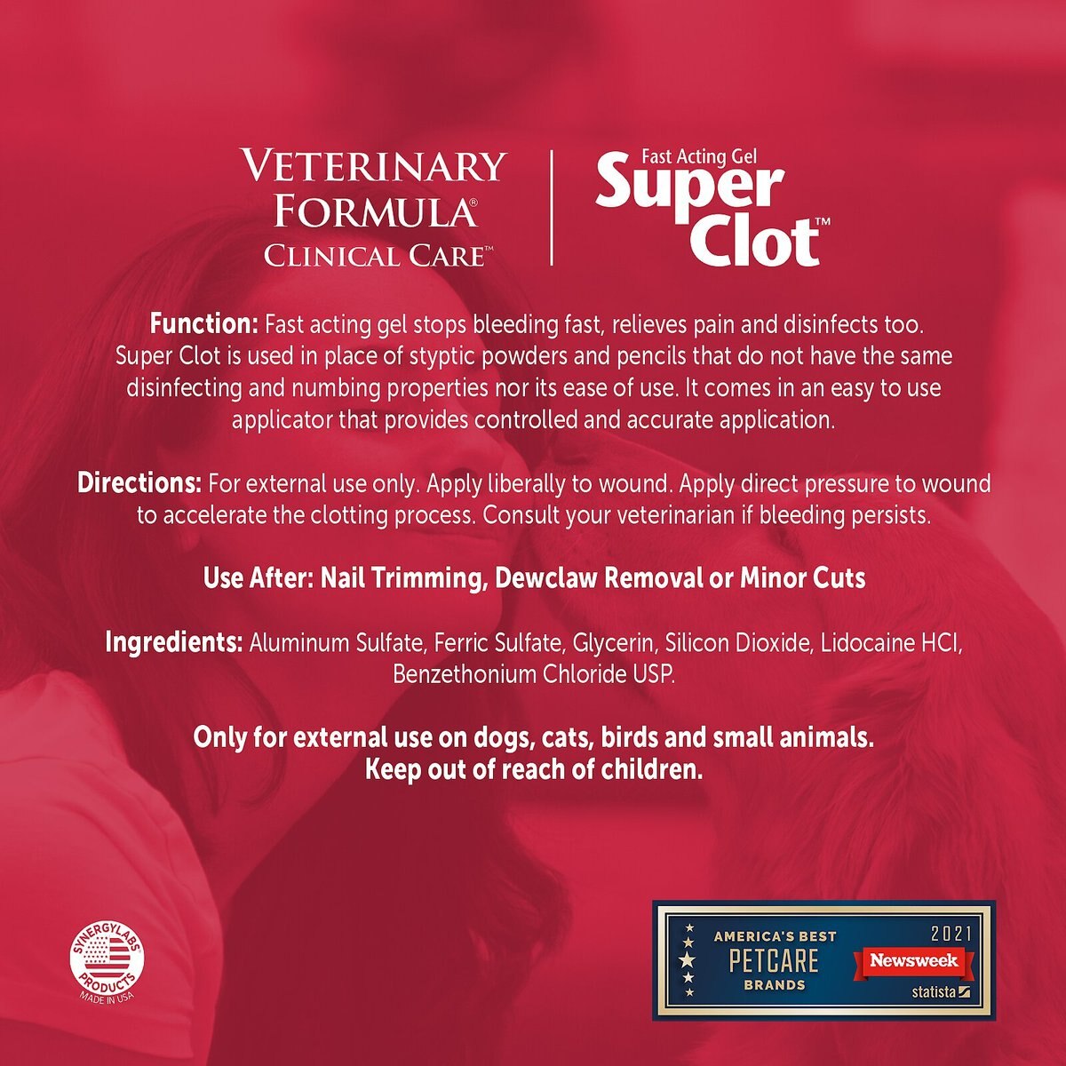 Veterinary Formula Clinical Care Super Clot Fast Acting Gel for Dogs and Cats