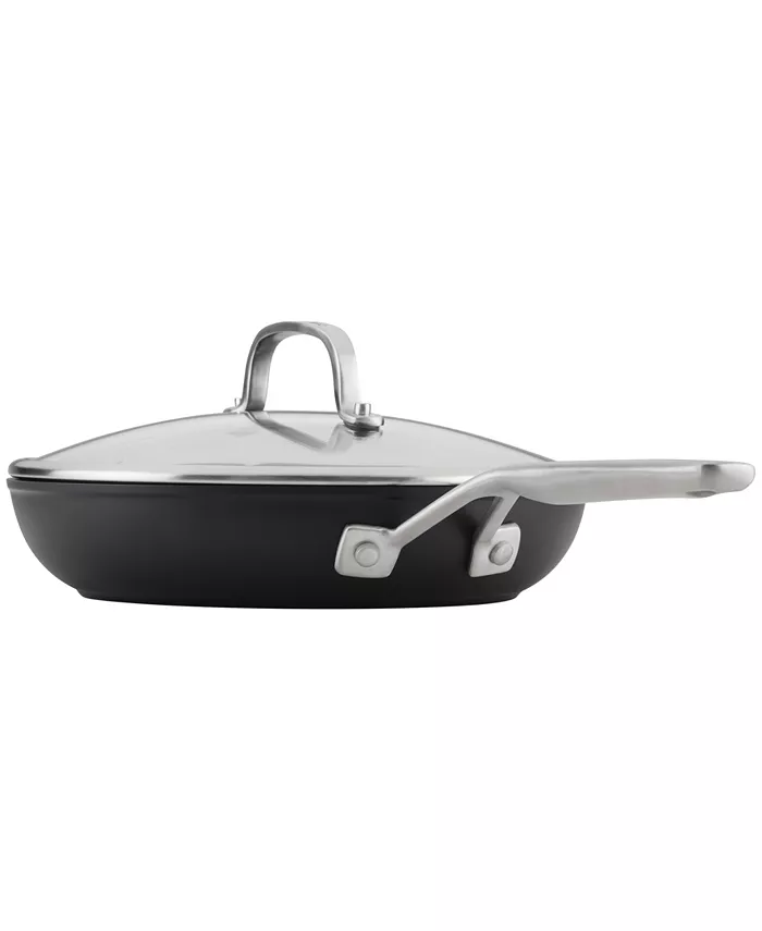 KitchenAid Hard-Anodized Induction Frying Pan with Lid 10 Matte Black