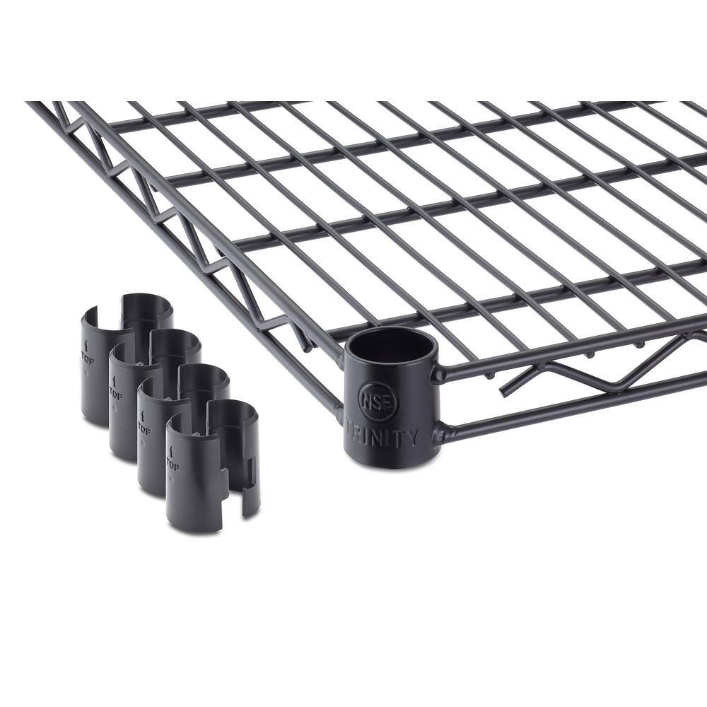 TRINITY 48 in. W x 18 in. D Individual Black Steel Wire Shelf PBK-03-007-4818