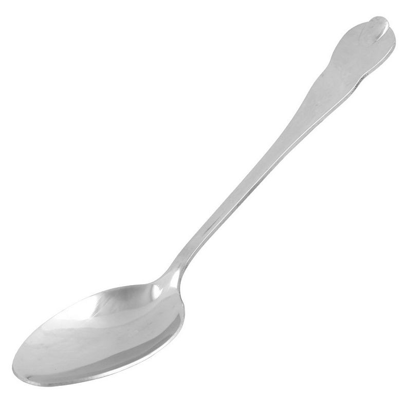 Kitchen Restaurant Bar Stainless Steel Rice Soup Serving Spoon Scoop Silver Tone