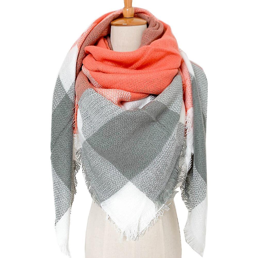 Winter Plaid Check Patten Scarf Wraps For Women's