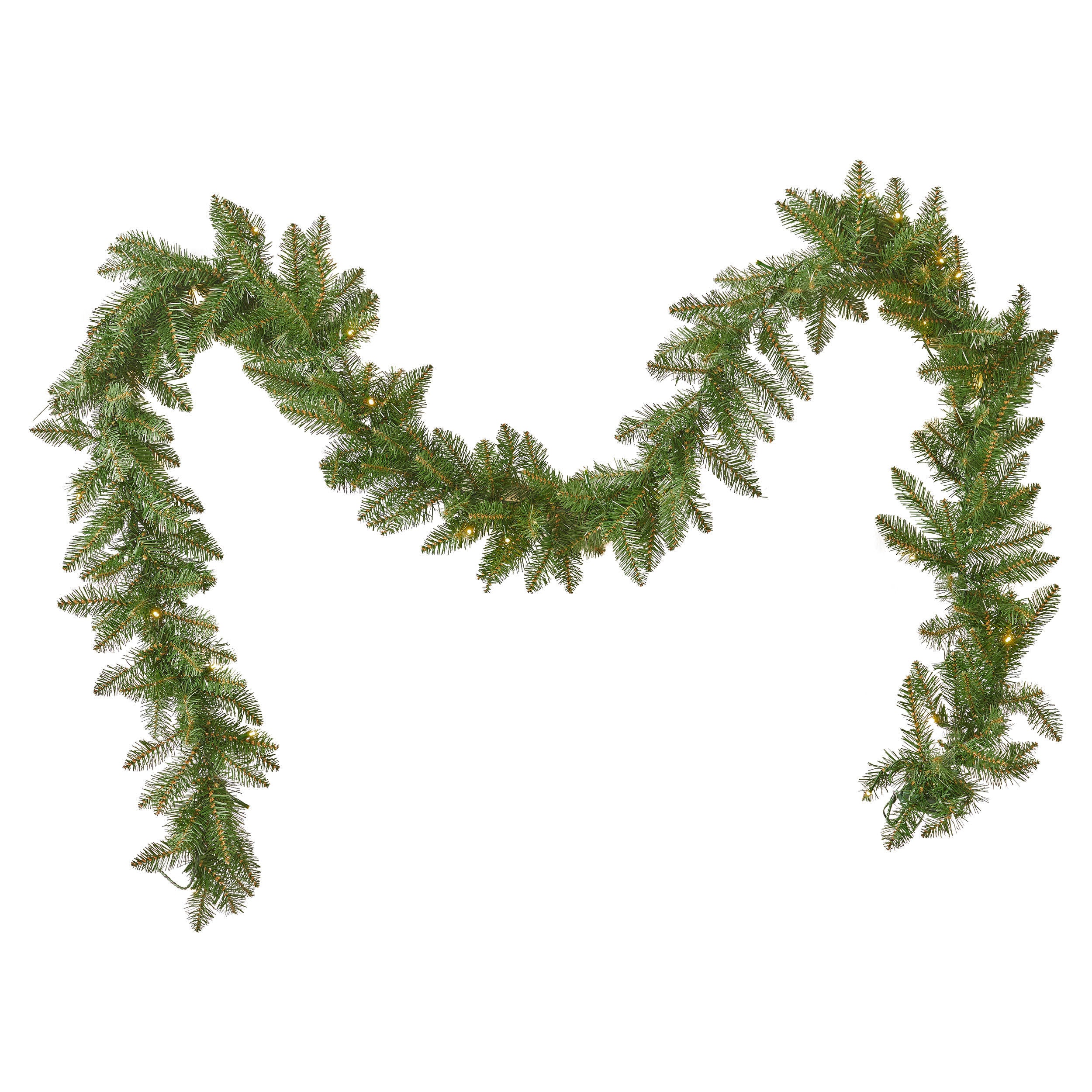 9-foot Fraser Fir Pre-Lit Warm White LED Artificial Christmas Garland